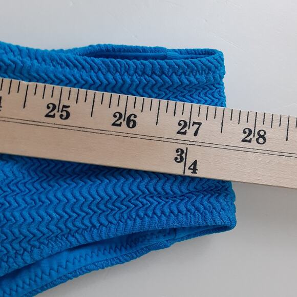 Seafolly Australia Deep V Neck One Piece Swimsuit Blue Backless Womens 10 NWT - Picture 14 of 15